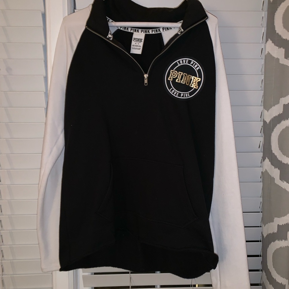 Pink quarter zip sweater